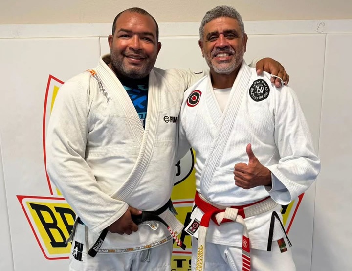 Bruno Bastos teve a presença do seu mestre Wendell Alexander na reta final do seu camp para o Mundial Master da IBJJF (Foto: Reprodução)